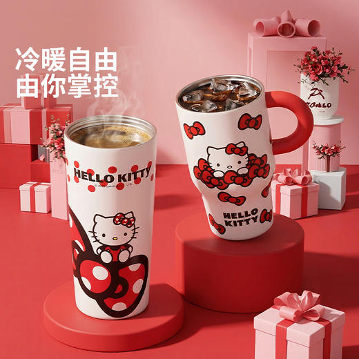 摩登主妇hellokitty保温杯吸管水杯女高颜值冰霸杯大容量咖啡杯子 商品图2