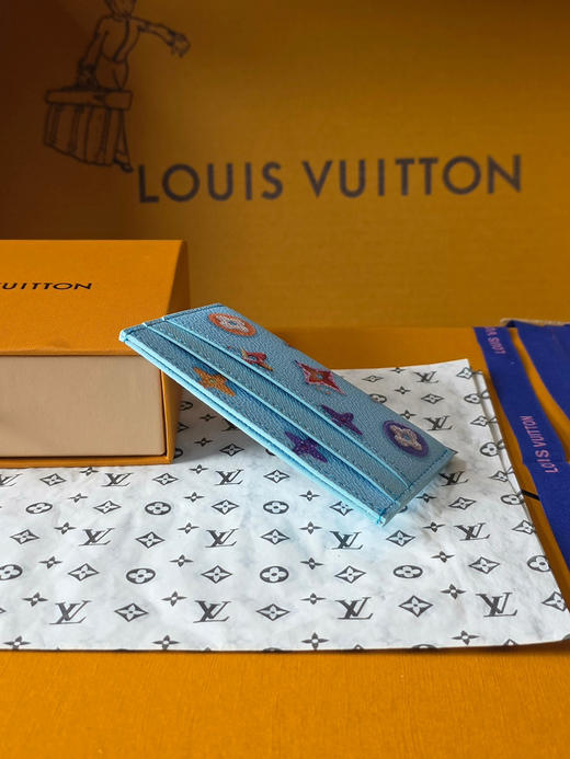 春夏特惠💰300 原单LV M28041卡套蓝色 DOUBLE 卡夹、本款 Double 卡夹 商品图3