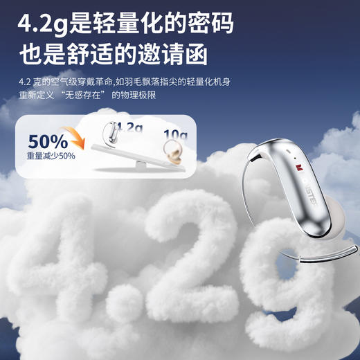 魔声蓝牙耳机C01无线耳挂式不入耳AI翻译同声传译通话降噪6.0 商品图1