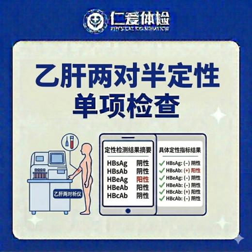 乙肝两对半定性单项检查（乙型肝炎五项指标） 商品图0