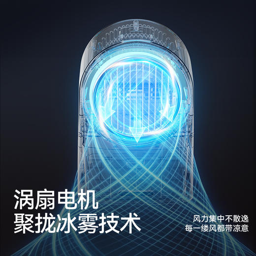【冰极微粒降温技术 瞬间降温近16℃ 涡扇集中冰雾】汤姆逊冰雾扇（2.2L水箱 5档风速 可加冰晶 省电省心 支持语音） 商品图1