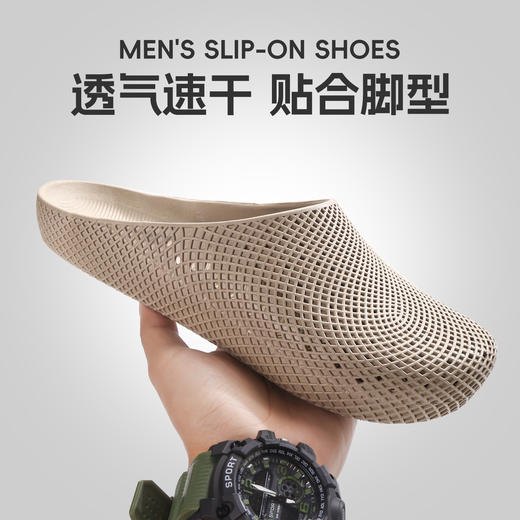 尺码需拍大一码！【安梨口袋--情侣款踩屎感溯溪凉拖】Q弹舒适踩感，包头防撞设计，防滑耐磨不闷脚，高密EVA一体成型工艺，空气囊阔版型，360°立体感多方位透气孔，居家休闲溯溪出行超百搭！ 商品图9