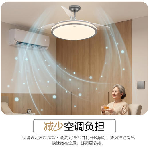 欧普 乐风 康养光全光谱老人房隐形风扇灯 商品图4