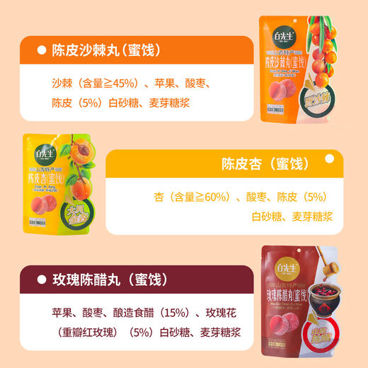 【酸甜蜜饯丸】白先生陈皮沙棘丸陈醋丸128g起独立袋装酸甜蜜饯小吃零嘴伴手礼山西特产 商品图2
