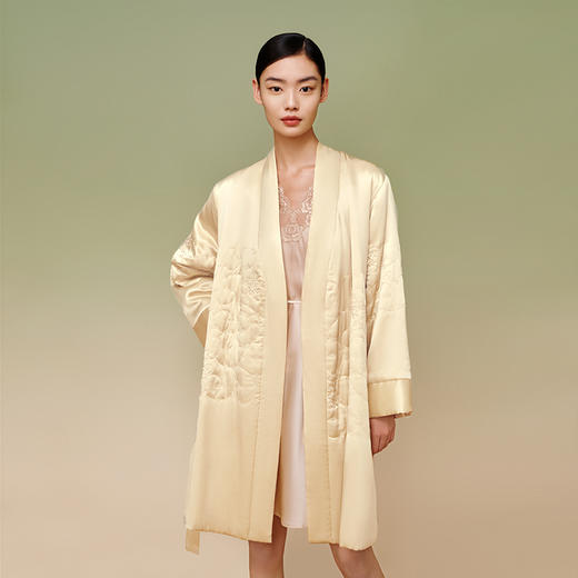 万事利厚款睡袍-简冬对白(女) 商品图2