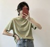 【超模君精选】塞纳河畔·条纹短袖 80-140斤可穿，四色可选，臻选棉+氨纶材质，透气舒爽，优雅文艺的短袖，真的好好看呀~ 商品缩略图5