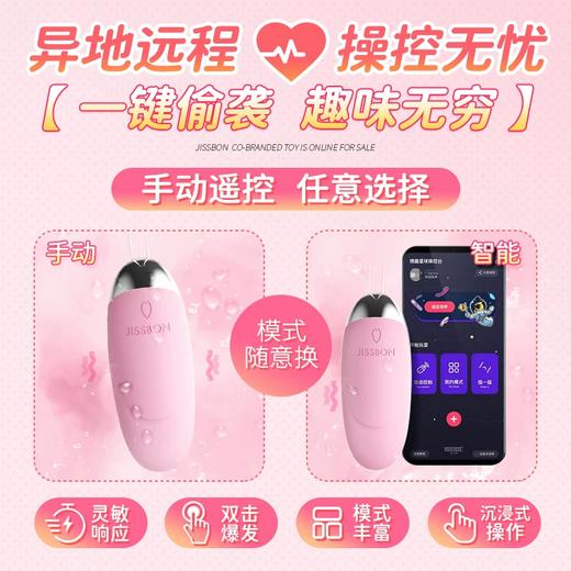 【人气热销】Softoy系列双层硅胶遥控跳蛋 恋爱樱粉小程序版（手机小程序操控） 商品图1