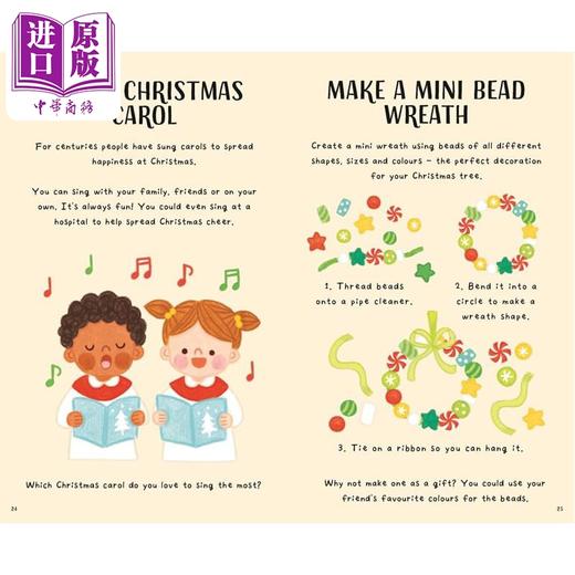 【中商原版】Annelies Draws 快乐小书2 The Little Book of Christmas Joy 英文绘本80 Ways Celebrate the Festive Season 商品图2