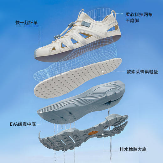 【水陆两栖 4重排水 防滑缓震】SkyPilot 户外溯溪鞋（鞋底排水孔设计） 商品图13