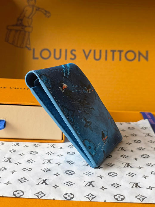 春夏特惠💰340 原单LV M28809 短夹蓝 MULTIPLE 钱夹 商品图3