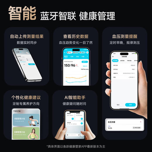 鱼跃臂筒式血压计房颤血压测量仪高精准家用正品测压仪YE690 商品图1