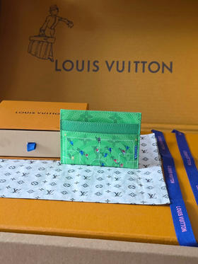 春夏特惠💰320 原单LV M26802 卡片绿 DOUBLE 卡夹