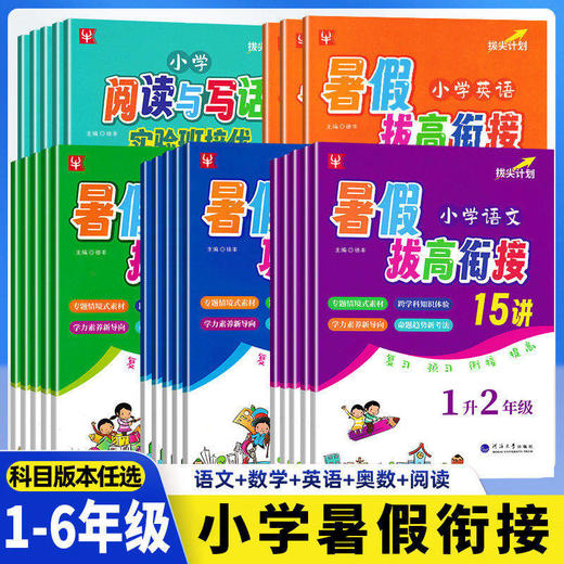 语文数学英语暑假拔高衔接15讲数学巩固衔接15讲一年级二三四五六年级暑假作业人教版衔接练习册 商品图0
