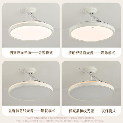 欧普 盈风 全光谱漫反射隐形风扇灯 商品图4