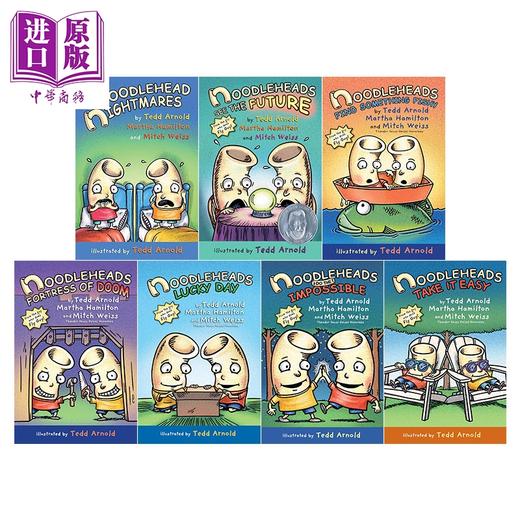 【中商原版】傻瓜面条头兄弟搞笑全彩漫画7册（FlyGuy同作者）送音频 Noodleheads 1-7 英文搞笑故事 桥梁书儿童英语漫画读物 商品图0