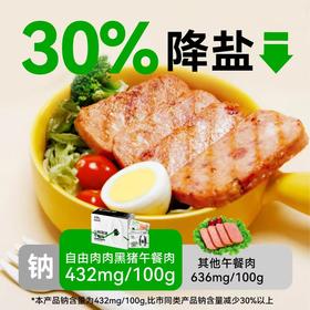 自由肉肉山林黑猪午餐肉200g/盒（5片）/深海鳕鱼午餐肉180g/盒（6片）