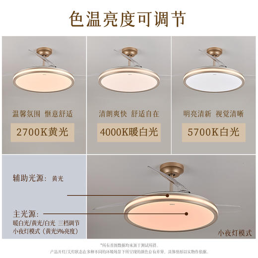 欧普 煦风 全光谱隐形风扇灯 商品图4