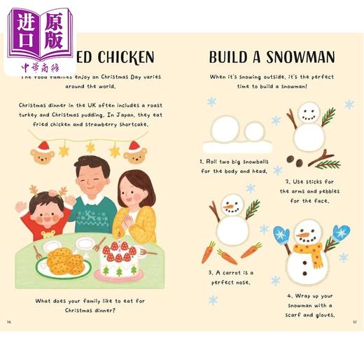 【中商原版】Annelies Draws 快乐小书2 The Little Book of Christmas Joy 英文绘本80 Ways Celebrate the Festive Season 商品图1