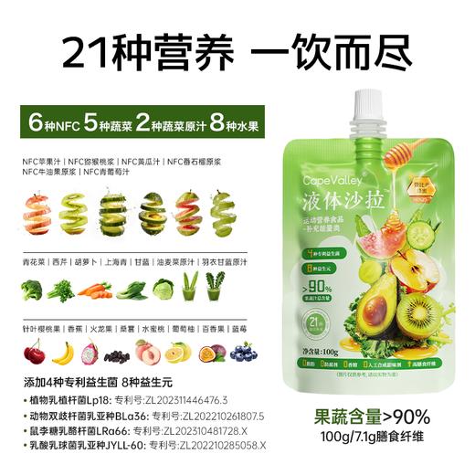Cape Valley 开普山谷 果蔬饮液体沙拉 清爽解腻 均衡营养 100g/袋 商品图6