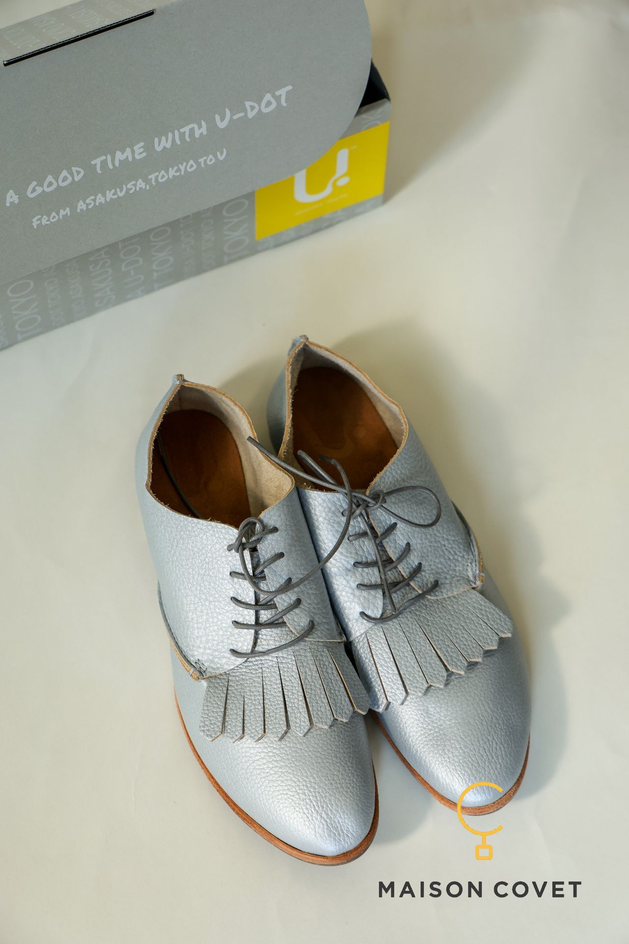 UDOT POINTED SHOES 流苏系带平底鞋