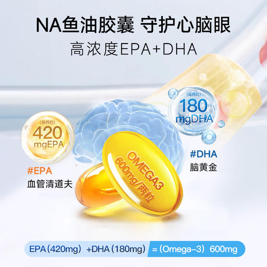 【德国进口】NA 鱼油软胶囊 深海萃取 高浓压缩 320粒/罐 商品图5
