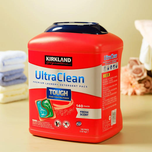 Costco 开市客 KIRKLAND 科克兰强效洗衣胶囊 140颗*1桶 商品图2
