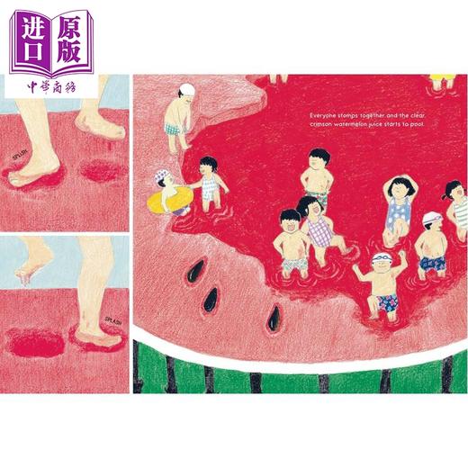 【中商原版】西瓜池 Bonsoir Lune Watermelon Pool 英文原版 儿童绘本 图画故事书 一个充满想象力的夏日场景 进口童书 精装 商品图2