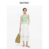 SELFWHO纯棉人鱼提花挂脖U领毛织吊带女2026夏季新款扭结背心套装 商品缩略图3