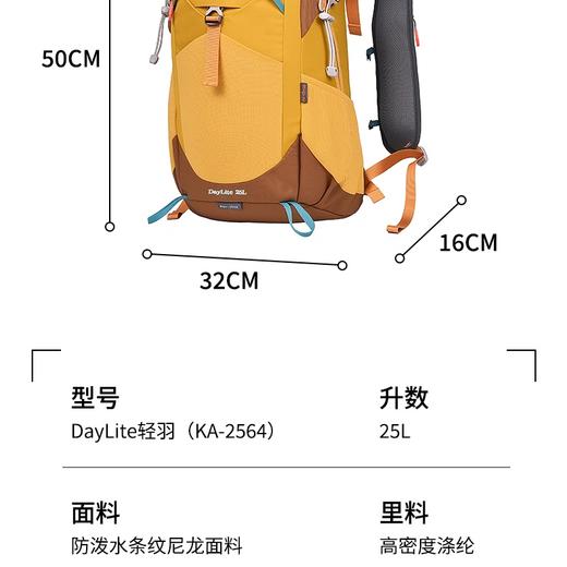 艾王25L户外运动背包简便透气 商品图2
