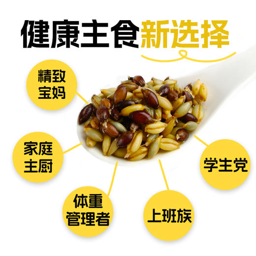 【麦香Q弹 开袋即食】谷物世界 即食萌芽燕麦（低GI标识）/三色青稞/黑青稞 商品图7