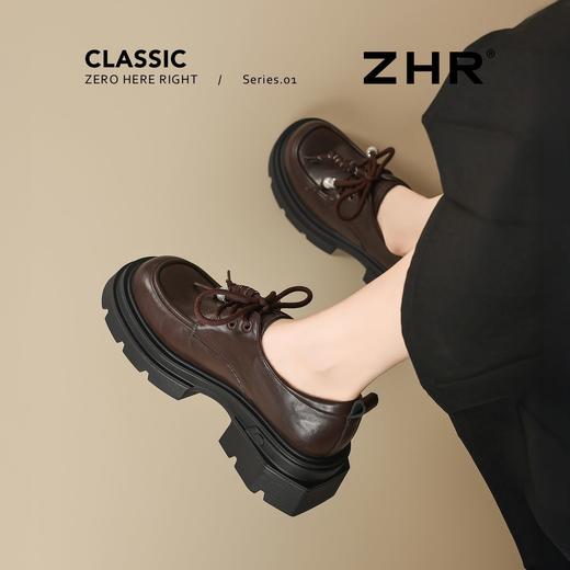 ZHR则则复古厚底增高6cm串珠乐福鞋单鞋高跟女鞋2026新款小皮鞋女★ 商品图9