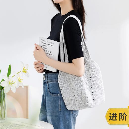 苏苏姐家流彩单肩包手工diy编织钩针烁光毛线团包包自制材料包 商品图0