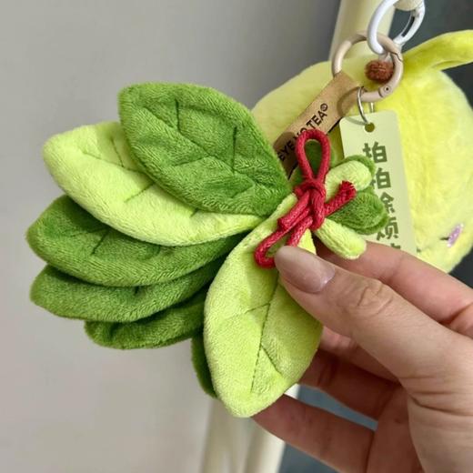 【拍拍消除烦恼】夏季专属柚子叶毛绒挂饰 好运柚子叶毛绒挂件 精致款钥匙扣配饰 书包挂件 节日礼物 商品图3