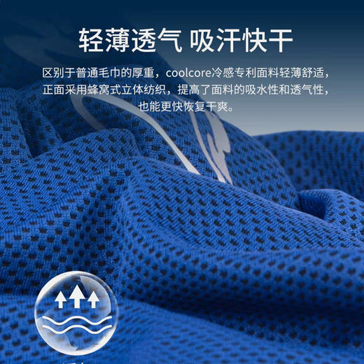 【美国冷感专利 冷感降温 吸汗速干】Coolcore凉感毛巾3条（循环使用，31cm*1.2m 专利：US8440119 ） 商品图2
