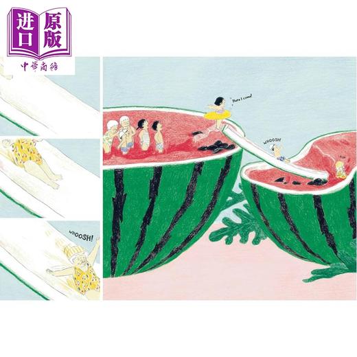 【中商原版】西瓜池 Bonsoir Lune Watermelon Pool 英文原版 儿童绘本 图画故事书 一个充满想象力的夏日场景 进口童书 精装 商品图3