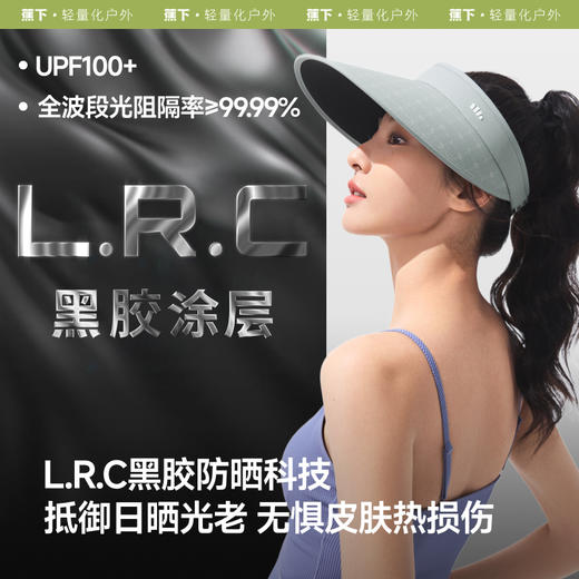 【蕉下精选】蕉下女士黑胶空顶防晒帽BM56925 商品图1