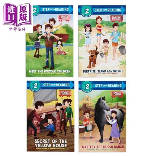 【中商原版】兰登阅读进阶 棚车少年阅读入门4册套装 Boxcar Children Step into Reading Boxed Set 英文原版 儿童分级阅读 商品图1