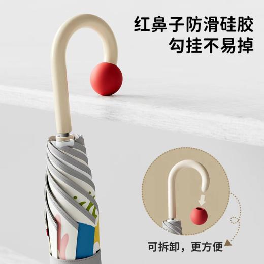 【童趣儿童伞 快乐出行】晴雨两用儿童圆角雨伞 滚轮长柄雨伞 男女孩上学专用 安全黑胶防晒 儿童折叠雨伞 下雨天必备 商品图2