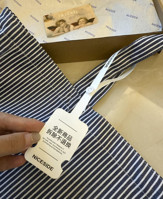 巴黎特产🇫🇷Merci买手店条纹经典帆布包 商品图13