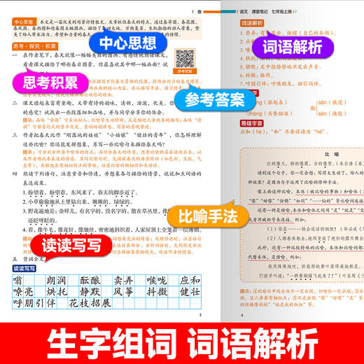 2026秋超级思维课堂笔记初中七年级上册八年级上册语文数学英语人教版初中生讲解教材全解同步课本知识点解读 商品图3