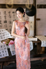 【多件多折】逸红颜明月优选 #「福月桃」人丝提花金丝细闪圆领水滴领背心裙，藕粉底上福禄生花，轻俏中见祥瑞 商品缩略图2