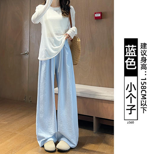 【奶芙云朵裤】女装春夏慵懒风奶芙云朵裤女2025新款肌理感休闲百搭抽绳阔腿裤子 商品图6