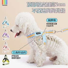 新款V型狗狗胸背带遛狗防挣脱狗狗胸带比熊博美外出神器宠物用品