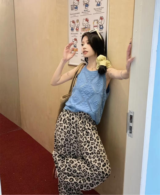 日本订单豹纹灯笼裤061702 商品图3