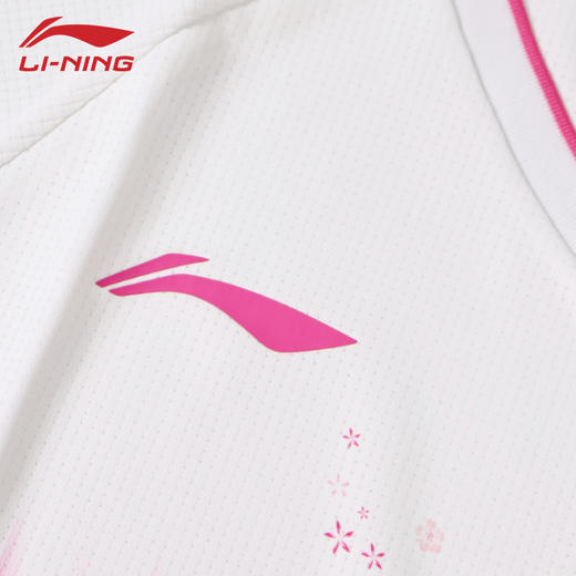 李宁羽毛球服志田千阳同款马来西亚大师赛短袖大赛服运动上衣AAYW210 商品图2