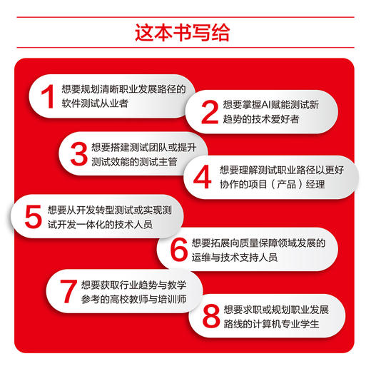 软件测试从业红宝书 职场跃迁与AI实战 软件测试教程书籍自动化测试人工智能 商品图2