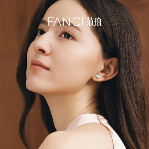 Fanci范琦勒洛三角耳钉蓝色水滴锆石优雅耳饰纪念日送女生日礼物 商品图4