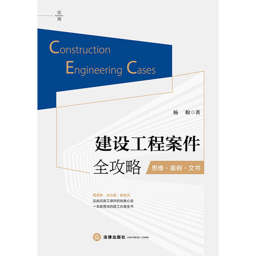 建设工程案件全攻略：思维·案例·文书 杨盼 著 法律出版社 商品图1