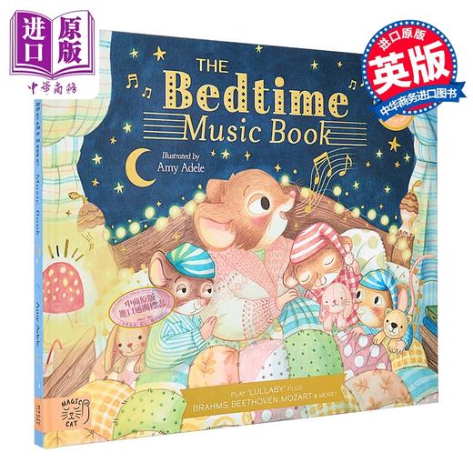 【中商原版】发声书 睡前名曲精选 Amy Adele The Bedtime Music Book 英文原版 进口亲子童书 睡前音乐书 8首舒缓古典音乐 商品图1