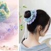 苏苏姐家一枝花发圈手工diy编织钩针夕颜毛线团自制发饰材料包 商品缩略图3